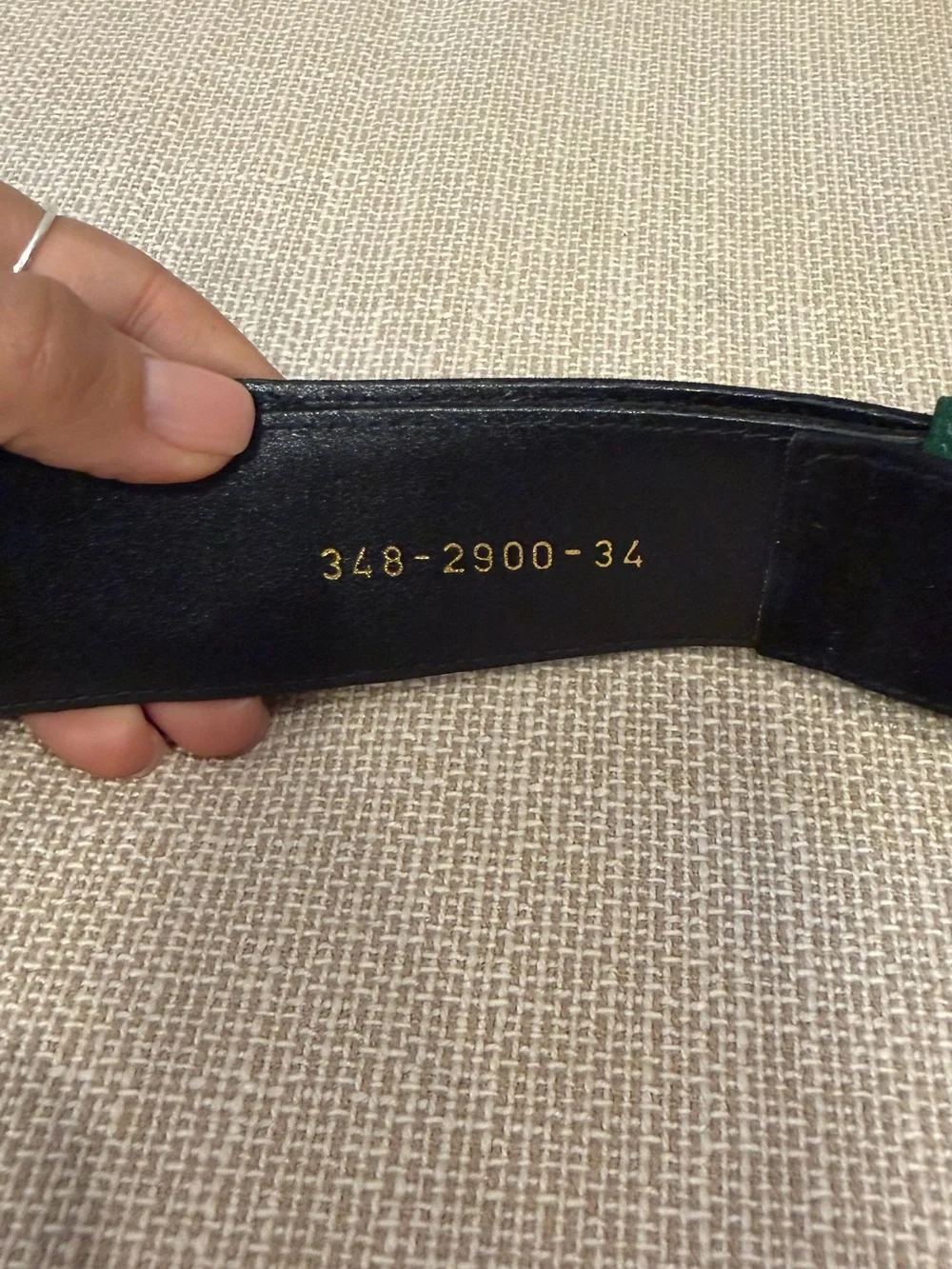 Vintage Escada Suede Black Green Belt Women’s Size S Made In Italy
